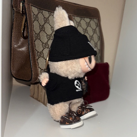 La BuBu featuring LV fashion outfit.Black and Brown Plush Toy - Picture 4 of 4
